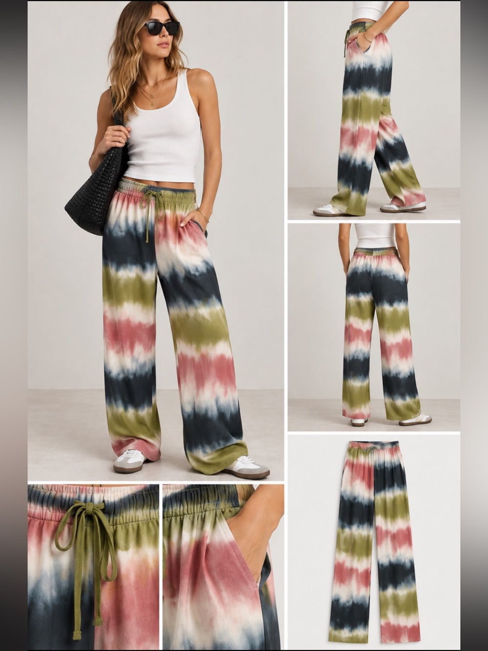 Zara NWT tie dye drawstring pants 7875/134